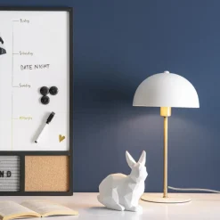 Lampe à poser en métal Bonnet 39 cm (Blanc)