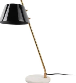 Lampe à poser en métal et marbre Savvy (Noir)
