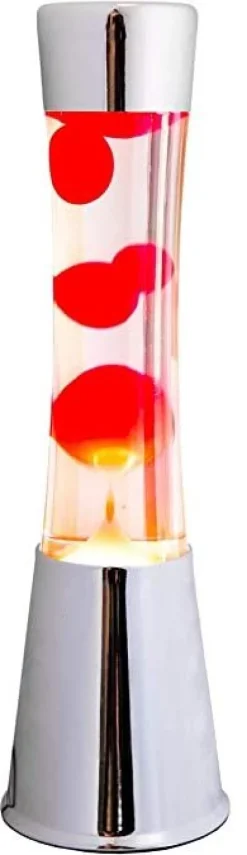 Lampe à poser en métal et verre Lave (Rouge)