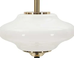 Lampe à poser en métal et verre 22 x 46 cm Vintage
