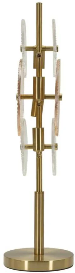 Lampe à poser en métal et verre 20 x 18 x 66 cm Osaka