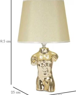 Lampe à poser en métal Glam Man 25 x 42.5 cm