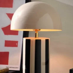 Lampe à poser en métal Rayado (Noir et gris clair)
