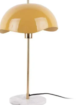 Lampe à poser en métal Waved dome (Jaune miel)
