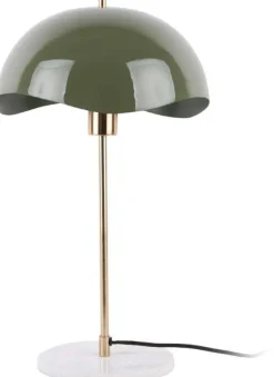 Lampe à poser en métal Waved dome (Vert jungle)