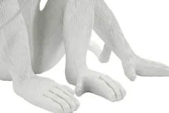 Lampe à poser en polyrésine Monkey 33 x 33 x 32 cm (Blanc)
