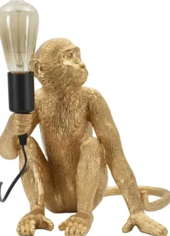 Lampe à poser en polyrésine Monkey 33 x 33 x 32 cm (Doré)