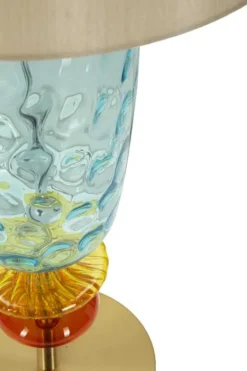 Lampe à poser en verre et métal Colorful 35 x 73 cm