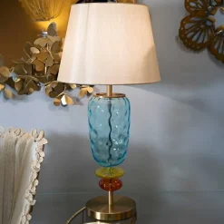 Lampe à poser en verre et métal Colorful 35 x 73 cm