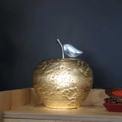 Lampe à poser en verre pomme Manzana (Or)