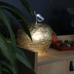 Lampe à poser en verre pomme Manzana (Or)