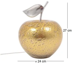 Lampe à poser en verre pomme Manzana (Or)