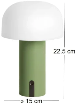 Lampe à poser Luca LED (Vert, Blanc)