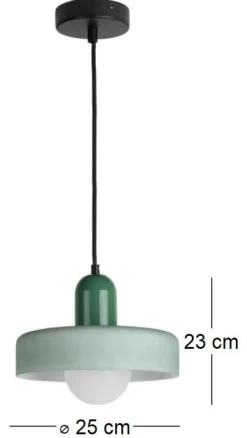 Lampe suspendue en verre Opaco Grato (Vert)