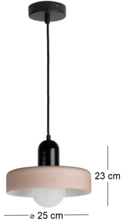 Lampe suspendue en verre Opaco Grato (Noir)