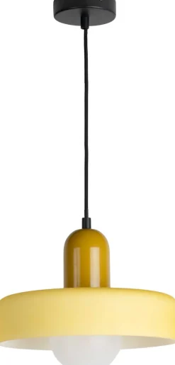 Lampe suspendue en verre Opaco Grato (Jaune)