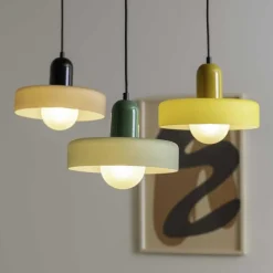 Lampe suspendue en verre Opaco Grato (Jaune)