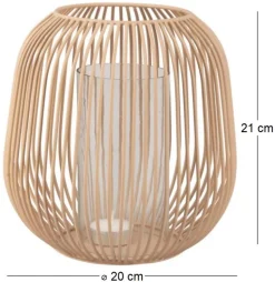 Lanterne en métal filaire Illuminate 20 x 21 cm (Sable)