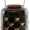Lanterne ronde ajourée en métal Abeille (14 x 25 cm)