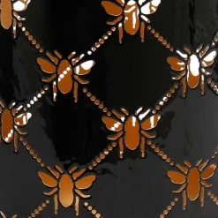 Lanterne ronde ajourée en métal Abeille (20 x 32 cm)