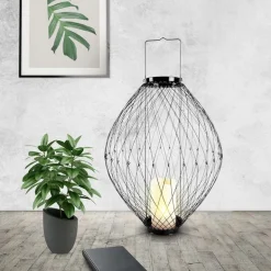 Lanterne rétractable avec photophore LED (Noir)
