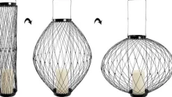 Lanterne rétractable avec photophore LED (Noir)