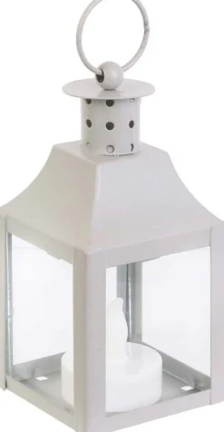 Lanterne vintage avec chauffe-plat LED (Gris)