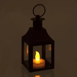Lanterne vintage avec chauffe-plat LED (Gris)
