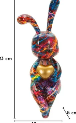 Lapin décoratif en polyrésine Psyco (Modèle 1)