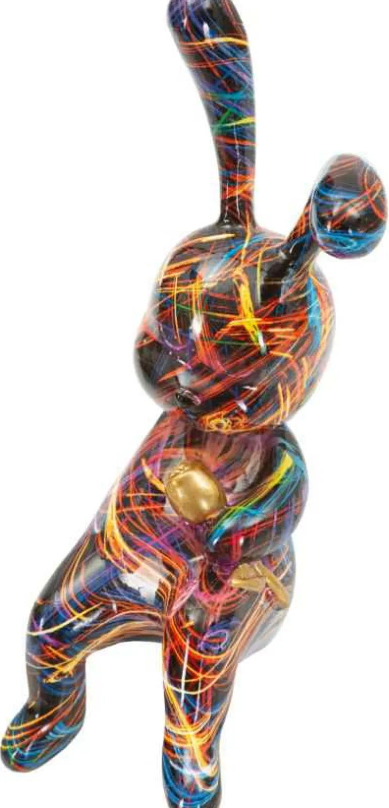 Lapin décoratif en polyrésine Psyco (Modèle 2)