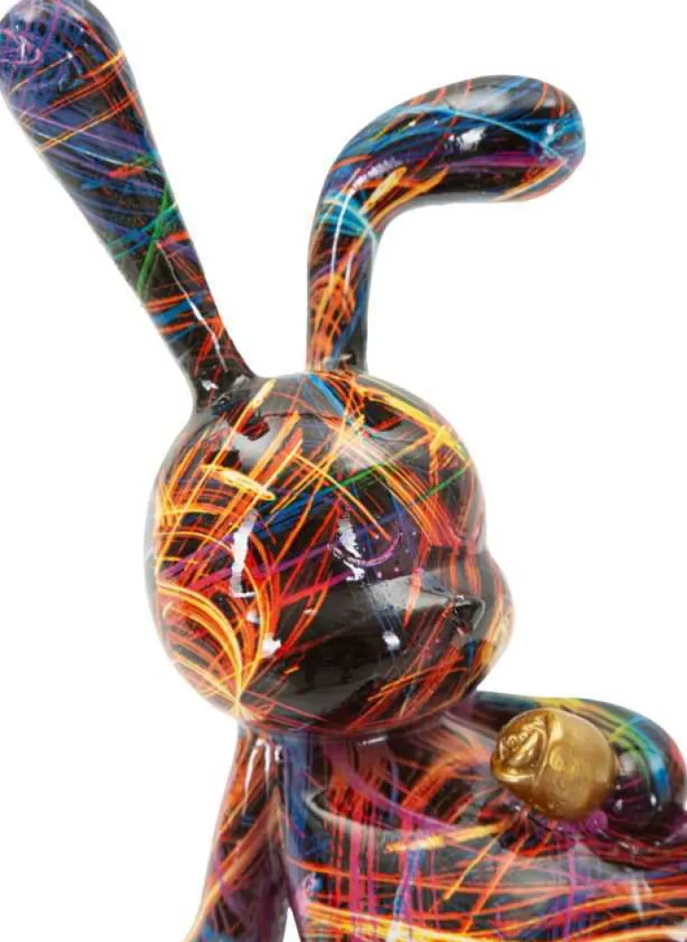 Lapin décoratif en polyrésine Psyco (Modèle 2)