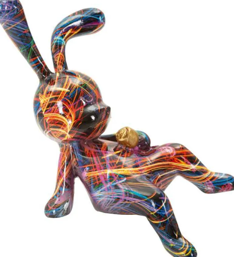 Lapin décoratif en polyrésine Psyco (Modèle 2)