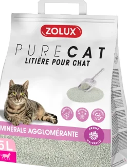 Litière agglomérante parfum floral Purecat (5 litres)