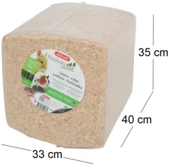 Litière lapin bois copeaux de pin 165L