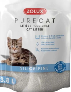 Litière silice fine Purecat 3.8 litres