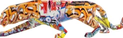 Léopard en résine Graffiti 47 x 9 x 14 cm