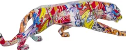 Léopard en résine Graffiti 47 x 9 x 14 cm