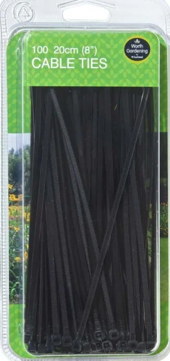 Lot de 100 colliers de serrage en nylon (20 cm)
