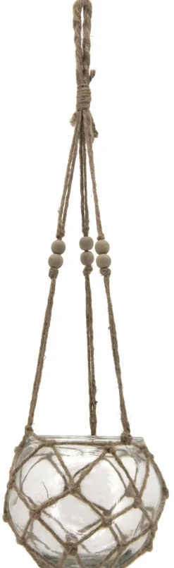 Macramé en verre et corde