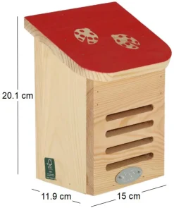 Maison à insectes en bois Pochoir (Coccinelles)