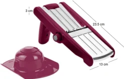 Mandoline avec lames en acier inoxydable (Rouge)