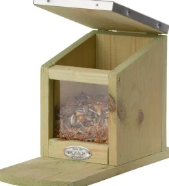 Mangeoire ecureuil en bois et zinc
