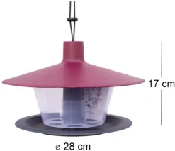 Mangeoire à oiseaux en plastique Cap (Fuschia)