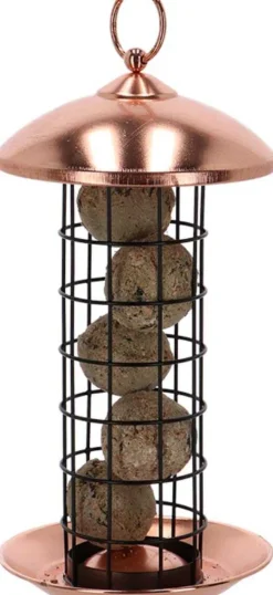 Mangeoire à oiseaux (Plaqué cuivre - boules de graisses)