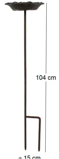 Mangeoire à planter en fonte 15 x 104 cm