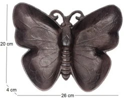 Mangeoire à poser en fonte papillon 26 cm