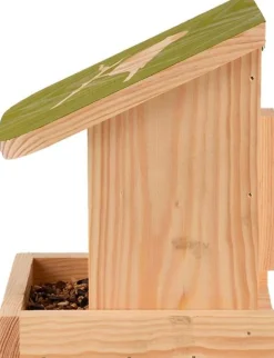 Mangeoire silo en bois Pochoir