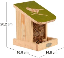 Mangeoire silo en bois Pochoir