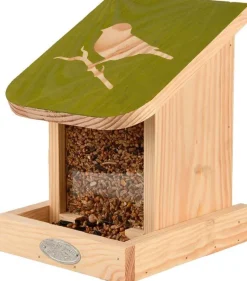 Mangeoire silo en bois Pochoir