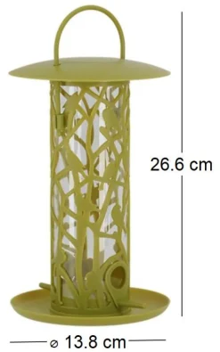 Mangeoire silo pour oiseaux Chiffchaff (Pour graines + plateau + perchoir)